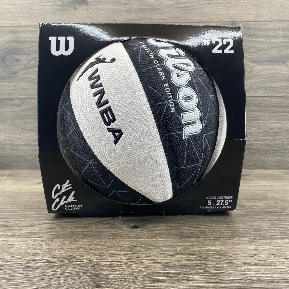 Wilson Basketball Youth Size 5 Black White Caitlin Clark Edition WNBA #22 New
